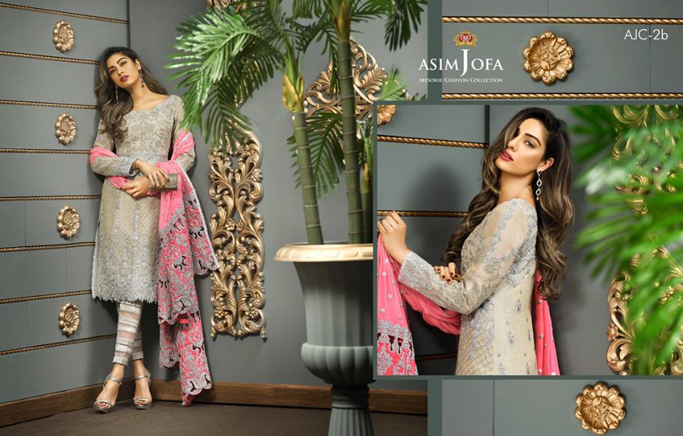 Asim Jofa Chiffon Eid Collection 2017 DesignAJC2B