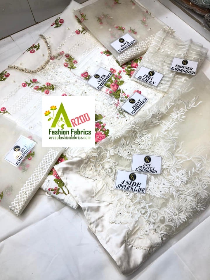 Sana Safinaz Melad Net Embroidered 2021 with Ne Emb Dupatta (3Pc)