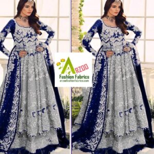 Aisha Imran Bridal Qasab Net Embroidered 2020 with Net Emb Dupatta, Jamawar Trouser (3Pc)