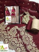 Bareeza Cotton Embroidered 2020 with Chiffon Emb Dupatta, Cotton Trouser (3Pc)