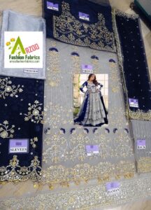 Aisha Imran Bridal Qasab Net Embroidered 2020 with Net Emb Dupatta, Jamawar Trouser (3Pc)
