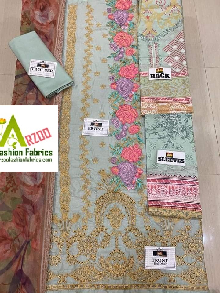 Zainab Chottani Luxury Lawn Schiflie Embroidered 2020 with Chiffon Dupatta (3Pc)