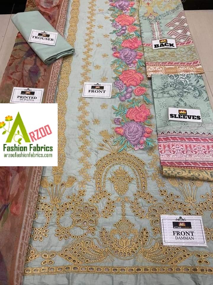 Zainab Chottani Luxury Lawn Schiflie Embroidered 2020 with Chiffon Dupatta (3Pc)